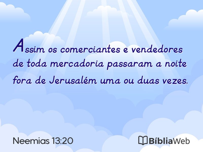 Neemias 13:20 em imagem para compartilhar