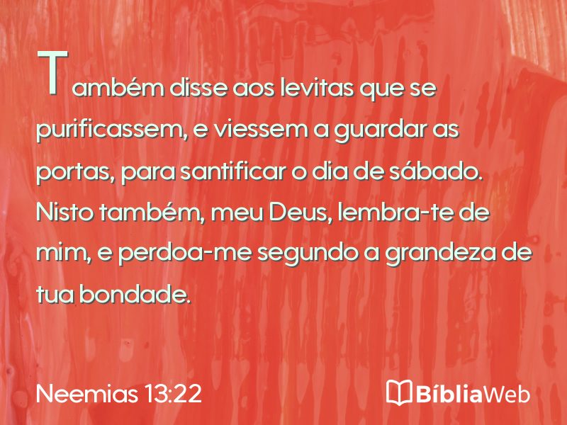 Neemias 13:22 em imagem para compartilhar