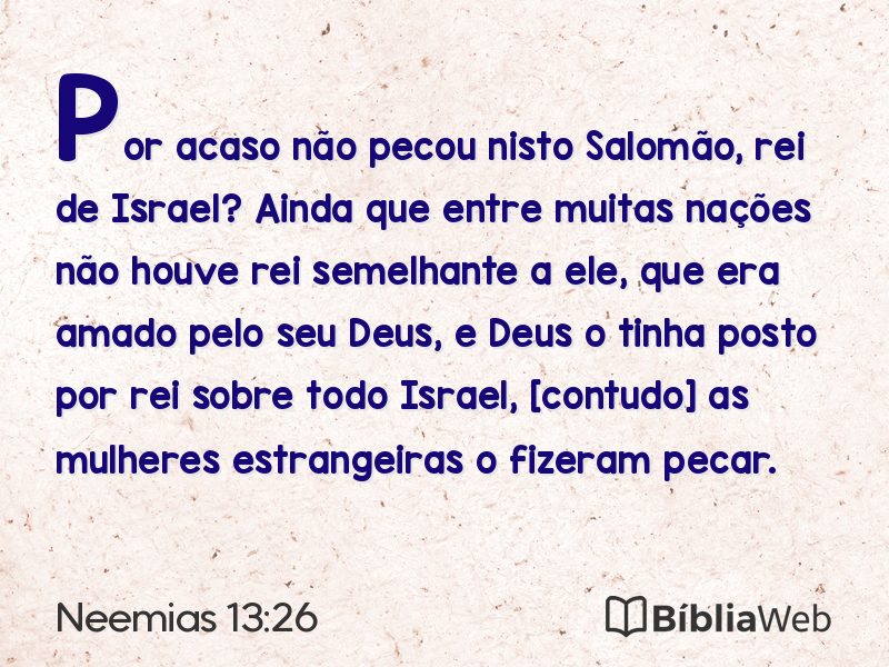 Neemias 13:26 em imagem para compartilhar