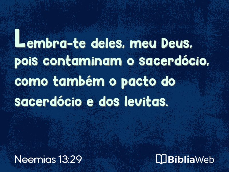 Neemias 13:29 em imagem para compartilhar
