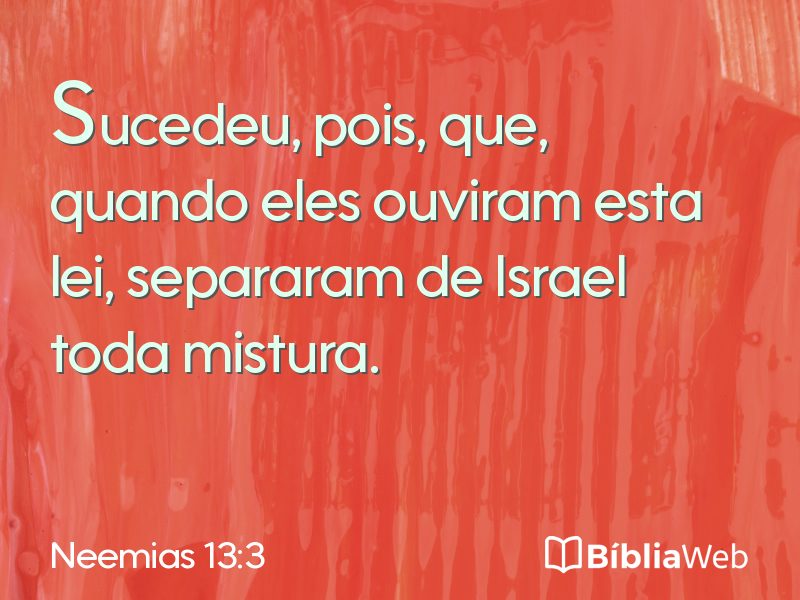 Neemias 13:3 em imagem para compartilhar
