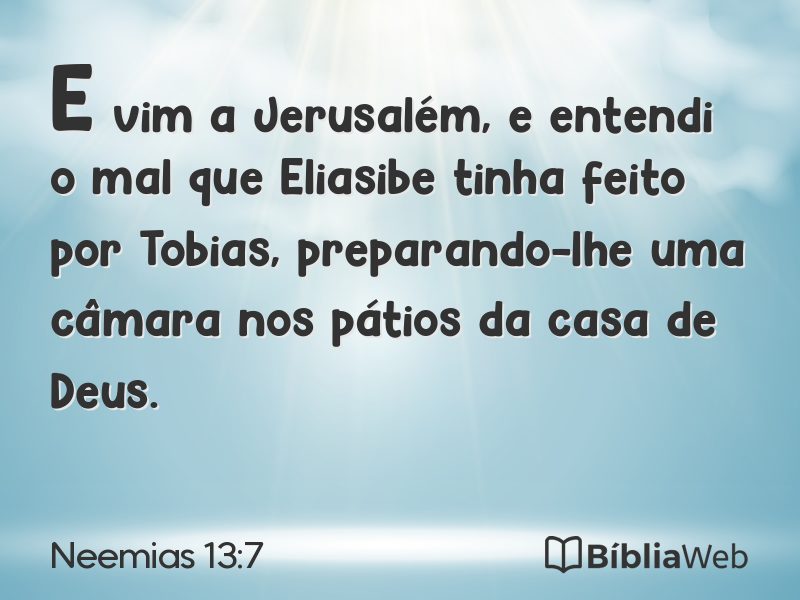 Neemias 13:7 em imagem para compartilhar
