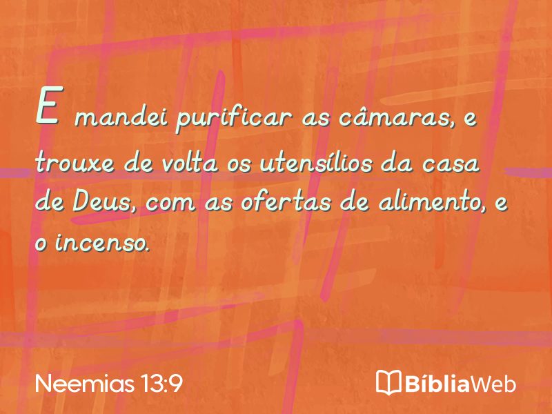 Neemias 13:9 em imagem para compartilhar