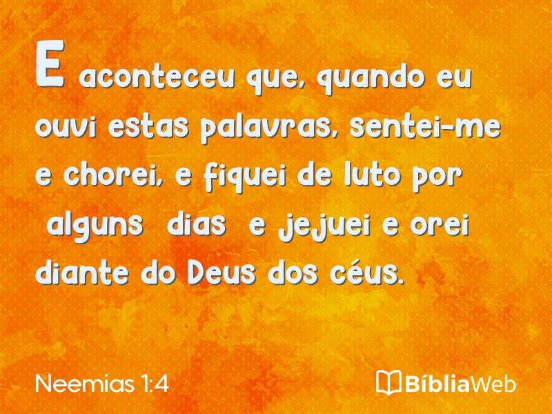 Neemias 1:4 em imagem para compartilhar