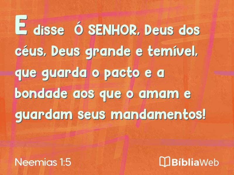 Neemias 1:5 em imagem para compartilhar