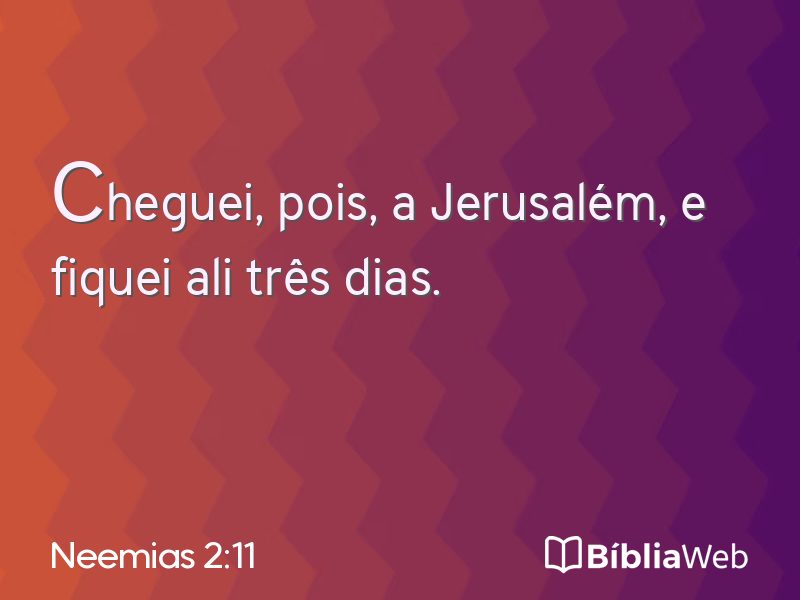 Neemias 2:11 em imagem para compartilhar