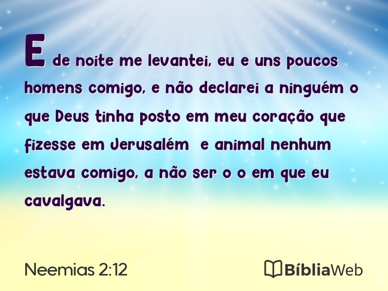 Neemias 2:12 em imagem para compartilhar
