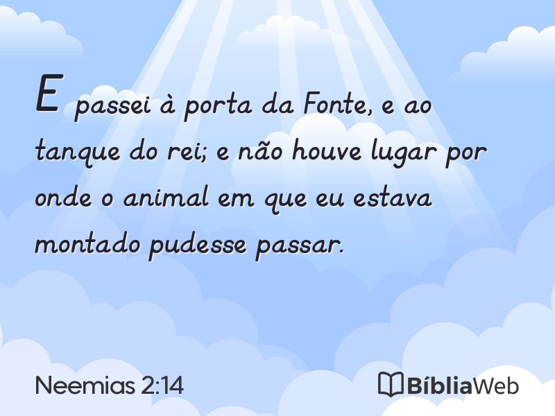 Neemias 2:14 em imagem para compartilhar