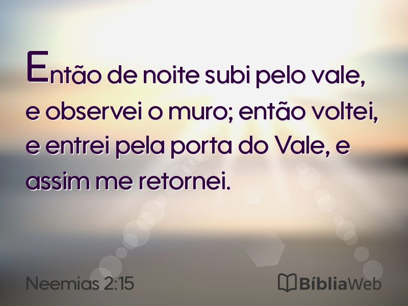 Neemias 2:15 em imagem para compartilhar