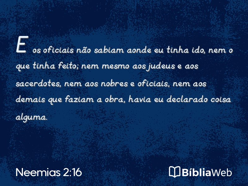 Neemias 2:16 em imagem para compartilhar
