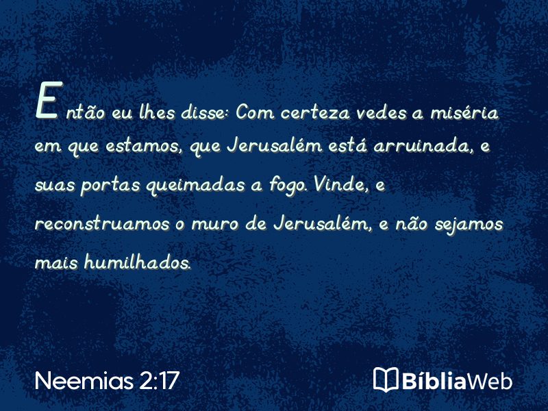 Neemias 2:17 em imagem para compartilhar