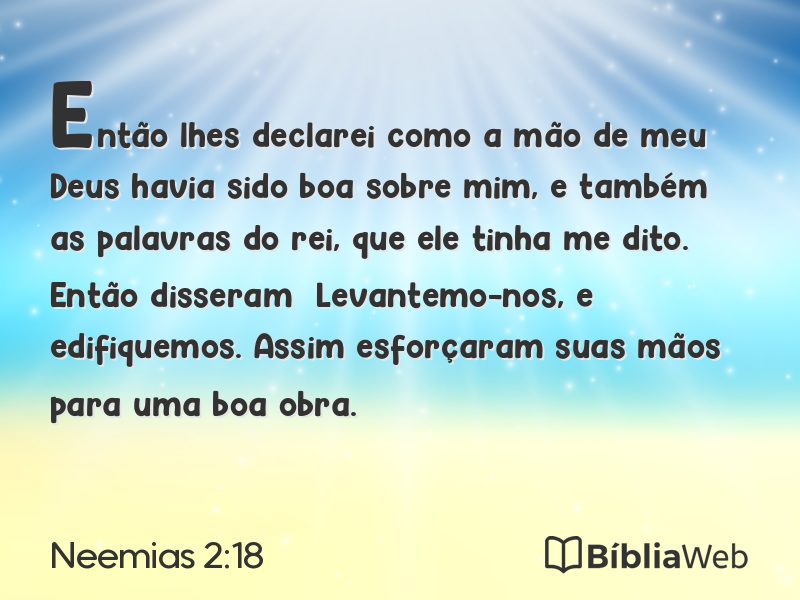 Neemias 2:18 em imagem para compartilhar