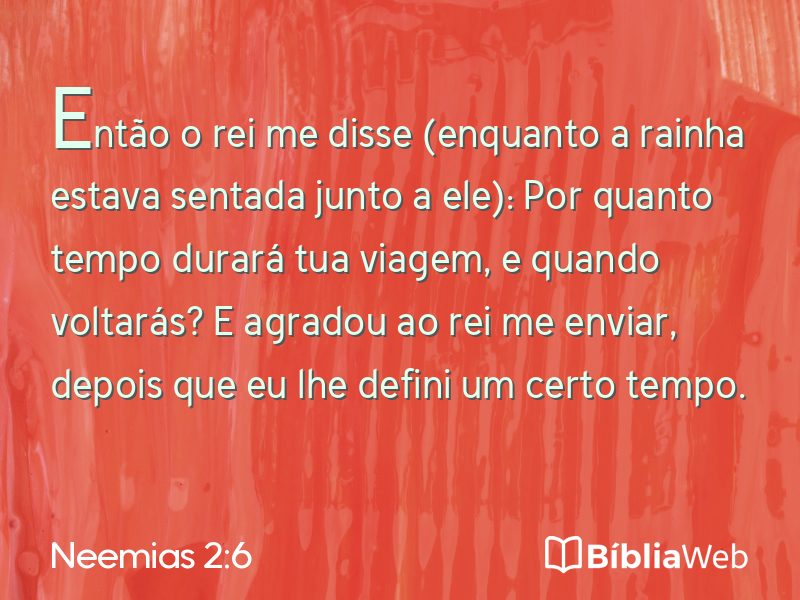 Neemias 2:6 em imagem para compartilhar