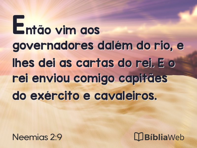 Neemias 2:9 em imagem para compartilhar