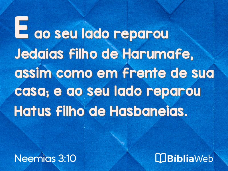 Neemias 3:10 em imagem para compartilhar