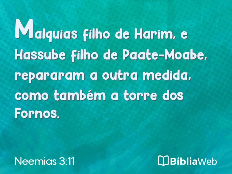 Neemias 3:11 em imagem para compartilhar