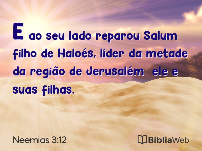 Neemias 3:12 em imagem para compartilhar