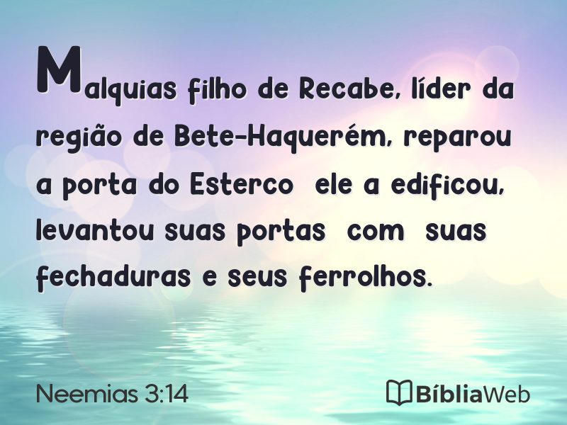 Neemias 3:14 em imagem para compartilhar