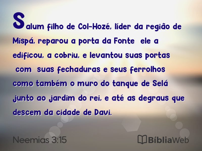 Neemias 3:15 em imagem para compartilhar