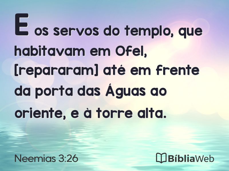 Neemias 3:26 em imagem para compartilhar
