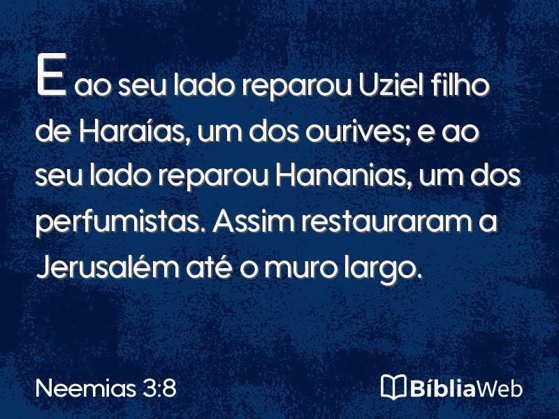 Neemias 3:8 em imagem para compartilhar