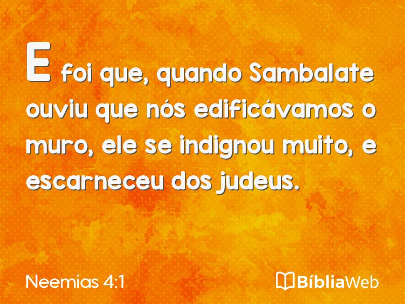 Neemias 4:1 em imagem para compartilhar