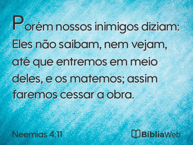 Neemias 4:11 em imagem para compartilhar