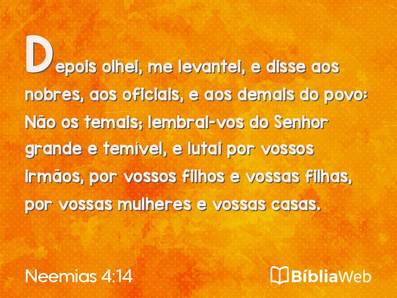 Neemias 4:14 em imagem para compartilhar
