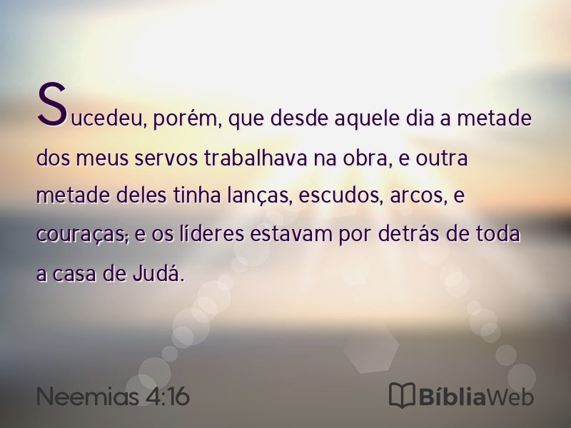 Neemias 4:16 em imagem para compartilhar