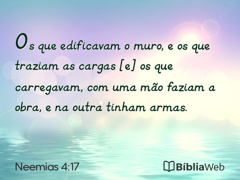 Neemias 4:17 em imagem para compartilhar