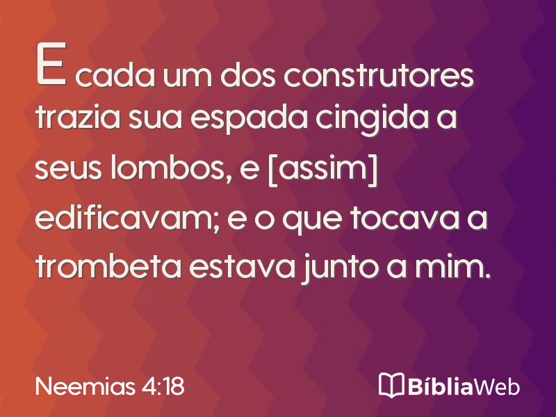 Neemias 4:18 em imagem para compartilhar