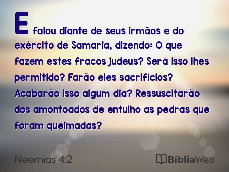 Neemias 4:2 em imagem para compartilhar