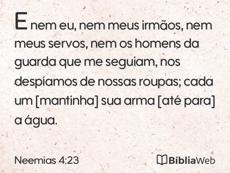 Neemias 4:23 em imagem para compartilhar