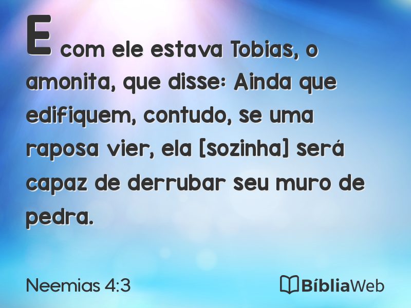 Neemias 4:3 em imagem para compartilhar
