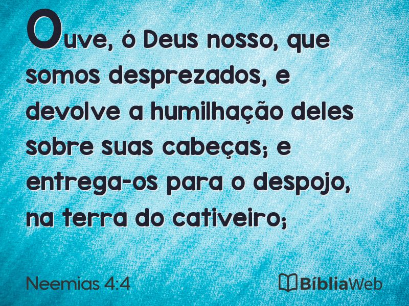Neemias 4:4 em imagem para compartilhar