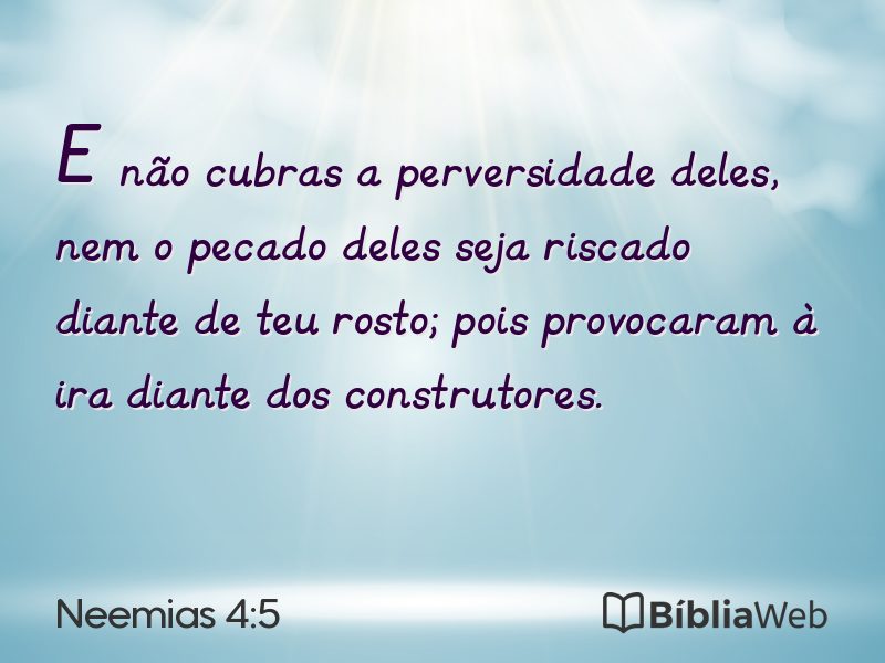 Neemias 4:5 em imagem para compartilhar