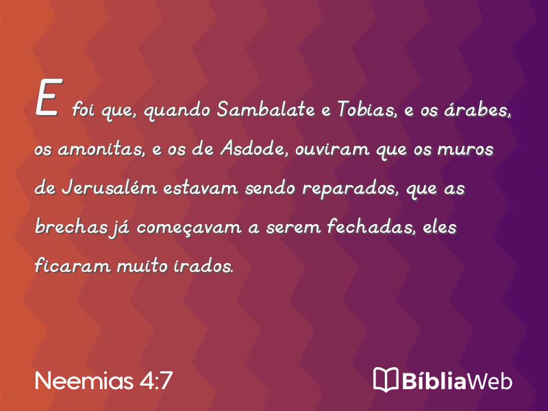 Neemias 4:7 em imagem para compartilhar