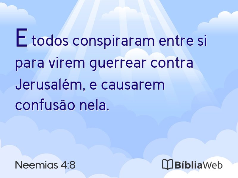 Neemias 4:8 em imagem para compartilhar