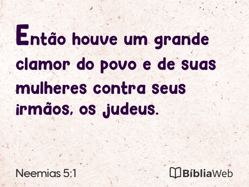 Neemias 5:1 em imagem para compartilhar