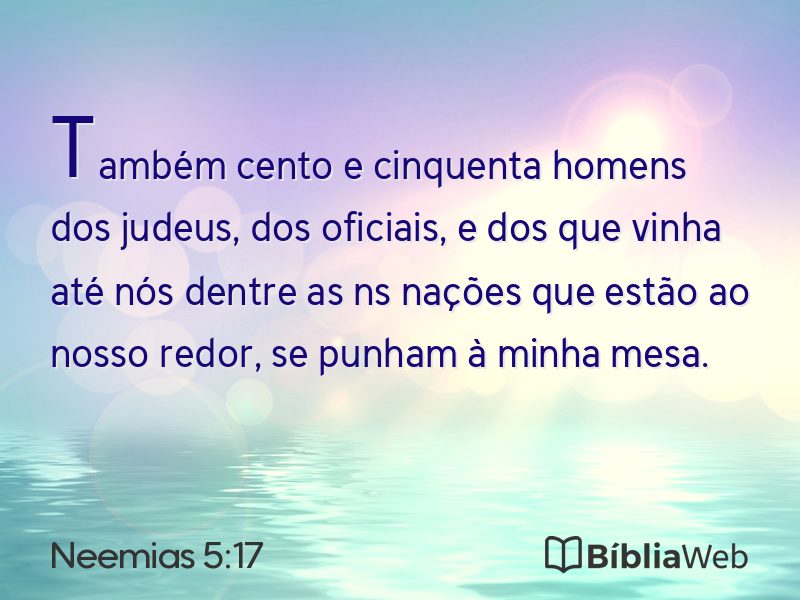 Neemias 5:17 em imagem para compartilhar