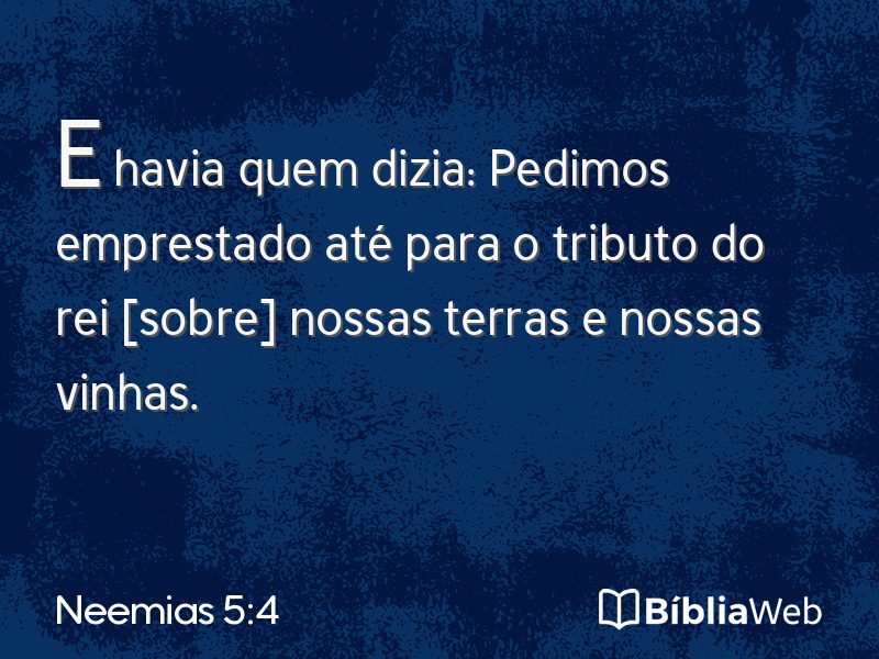 Neemias 5:4 em imagem para compartilhar
