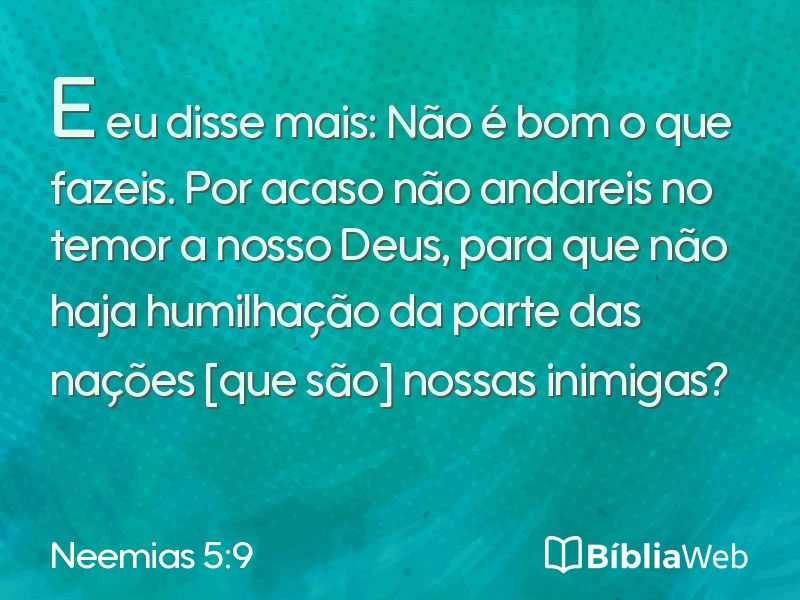 Neemias 5:9 em imagem para compartilhar