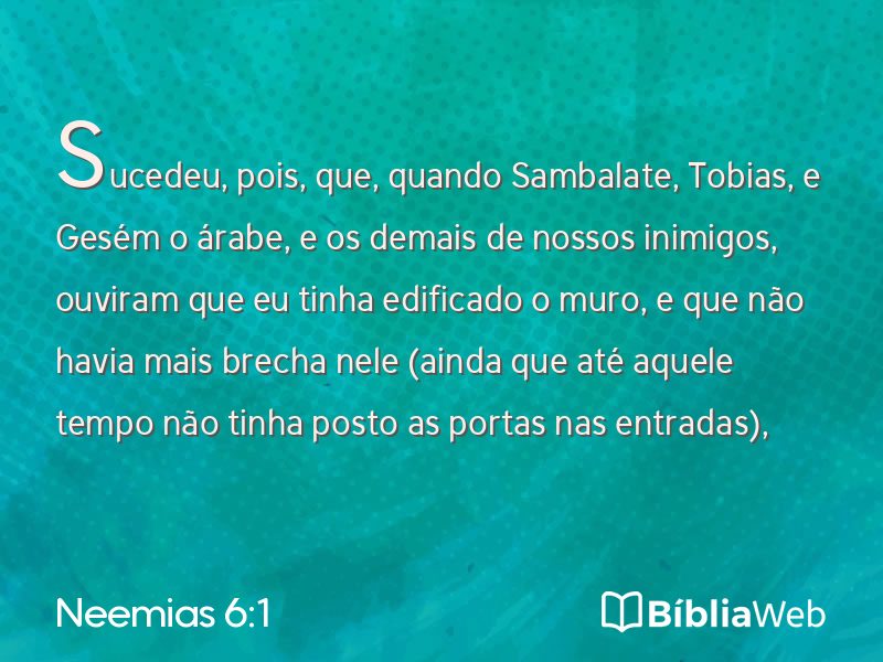 Neemias 6:1 em imagem para compartilhar