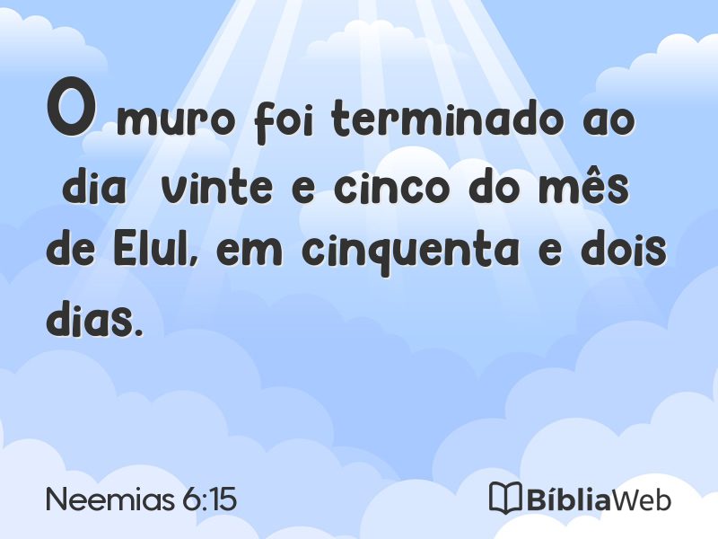 Neemias 6:15 em imagem para compartilhar