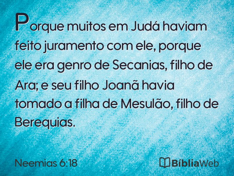 Neemias 6:18 em imagem para compartilhar