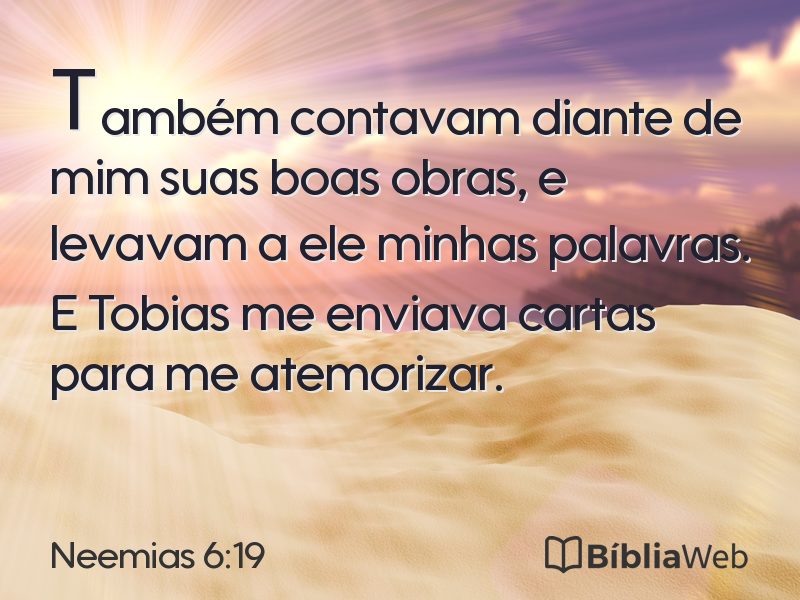 Neemias 6:19 em imagem para compartilhar