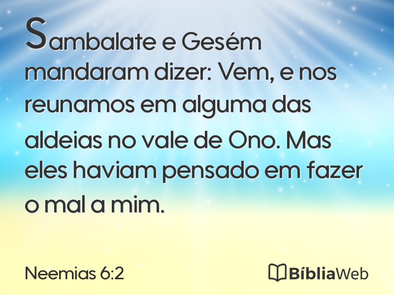 Neemias 6:2 em imagem para compartilhar