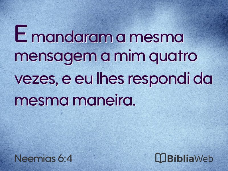 Neemias 6:4 em imagem para compartilhar