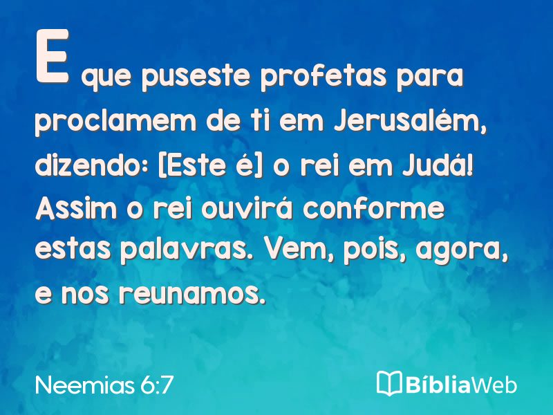 Neemias 6:7 em imagem para compartilhar