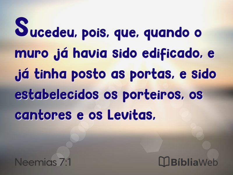 Neemias 7:1 em imagem para compartilhar